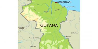 Mapa Gujany