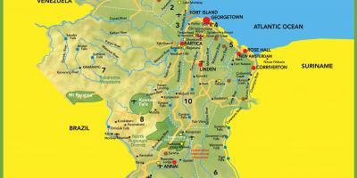 Mapa fotografia Gujana
